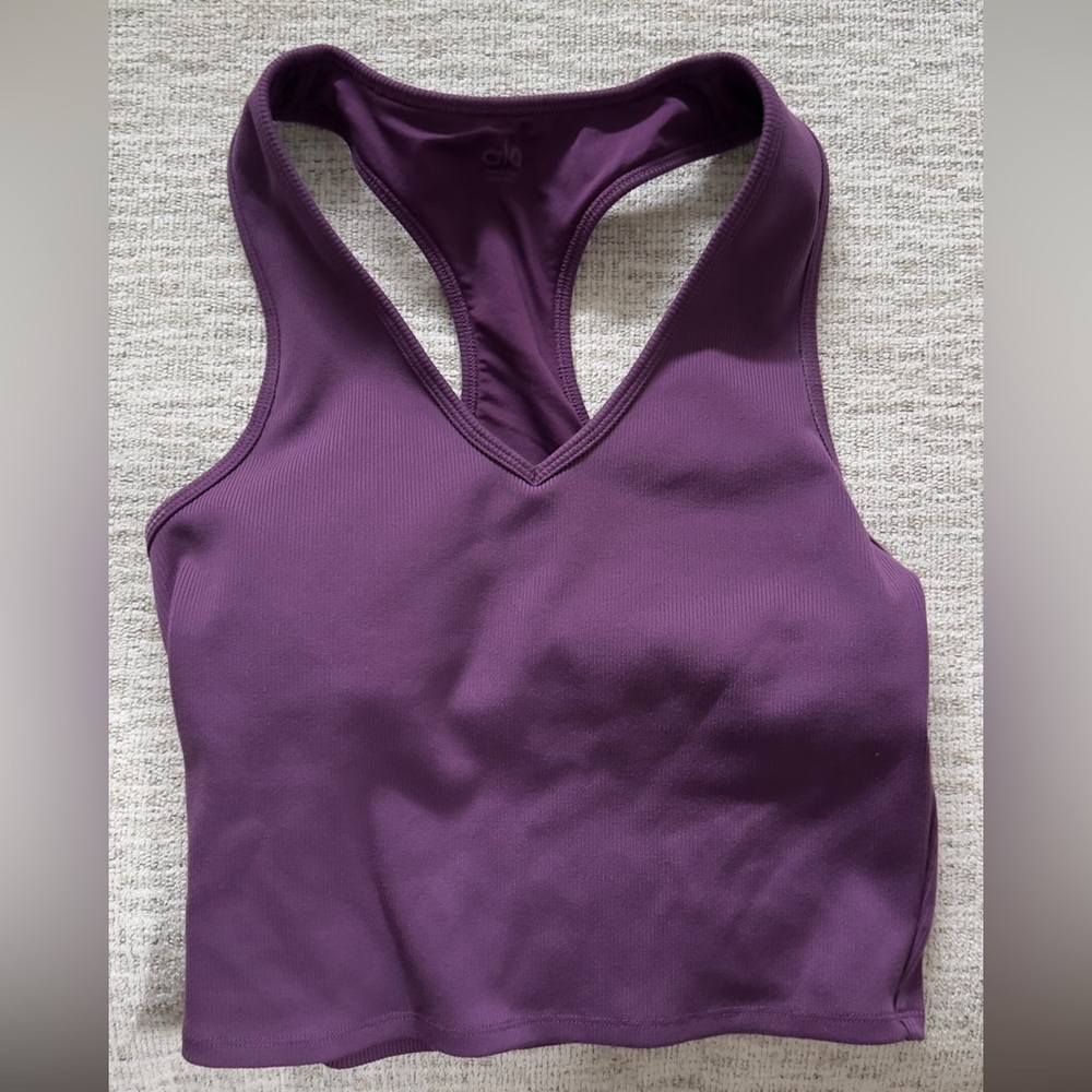 Alo yoga top large - deep purple